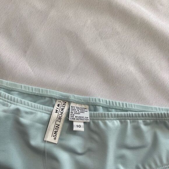 NWT Newport News Shape FX Light Blue Bathing Suit Bottoms Sz 10 90s 2000s Y2K - Picture 2 of 6